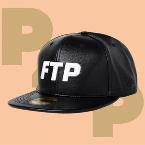 FTP Leather Logo Fitted Hat (7 1/8)